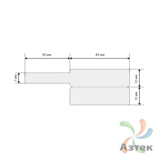 Этикетка для кабеля и провода (флажок) 70х24 (рядов 1 по 500 шт) Полипропилен белый с хвостиком в рулоне, втулка 40 мм (к) IQ code